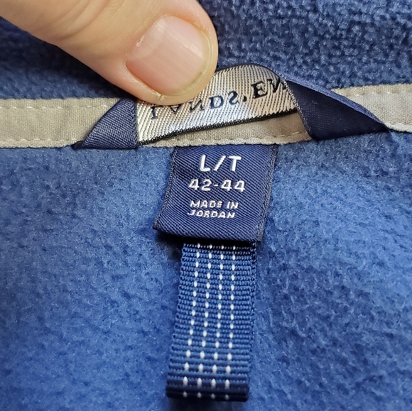 Land's End Blue Fleece Pullover Sweatshirt Polartec - Excellent Condition - L/T - Picture 4 of 10
